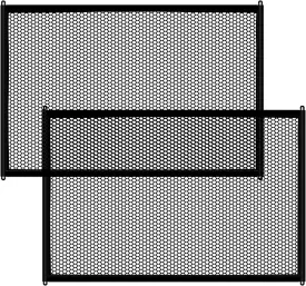 2 Pack Dog Gate, Mesh Baby Gate, 43.3'' X 28.3'' Pet Gate for The House, No Drilling Puppy Gate for Stairs & Doorways Install Anywhere,12 Hooks by Lofekea
