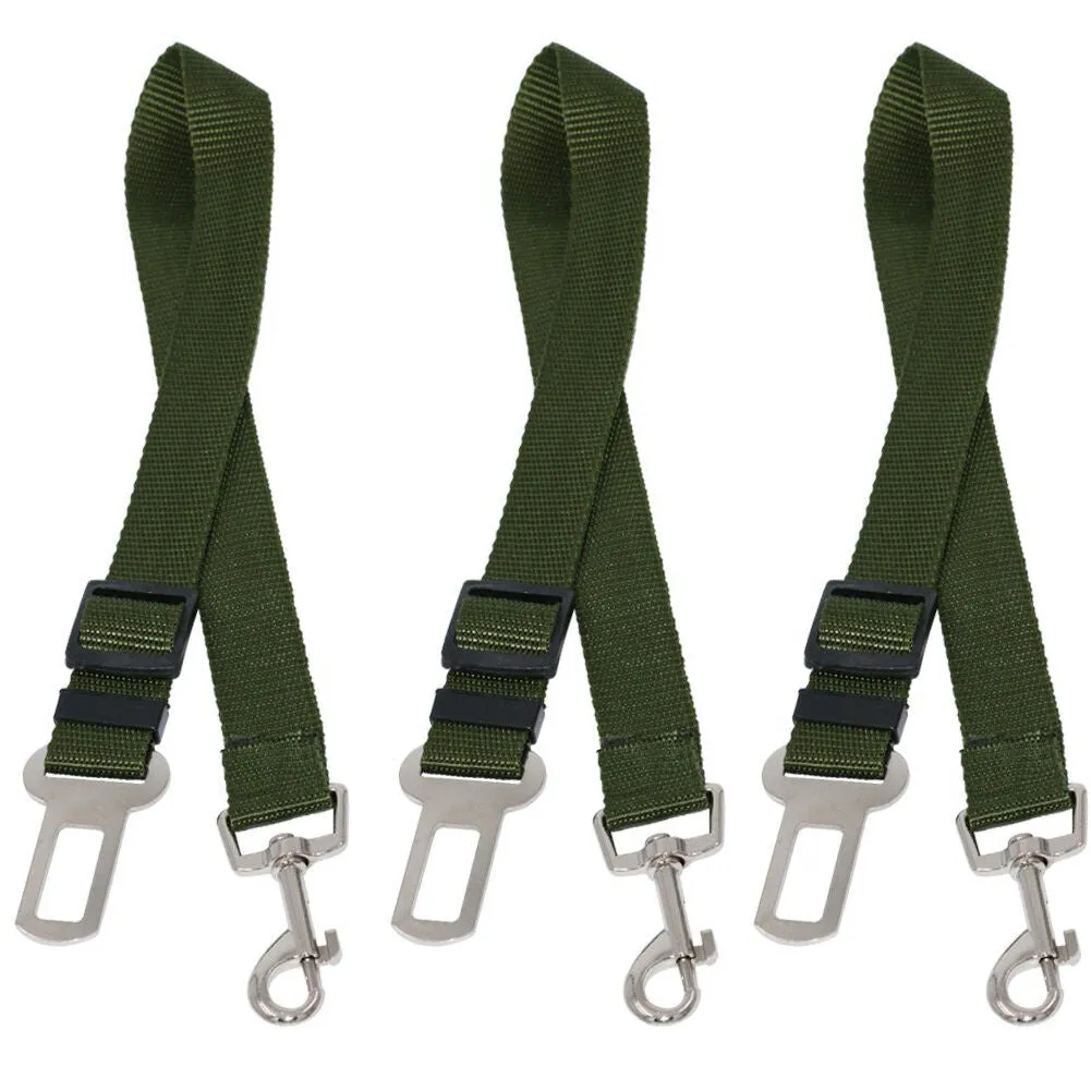 3 PCS Adjustable Pet Dog Cat Car Seat Belt Safety Leads Vehicle Seatbelt Harness