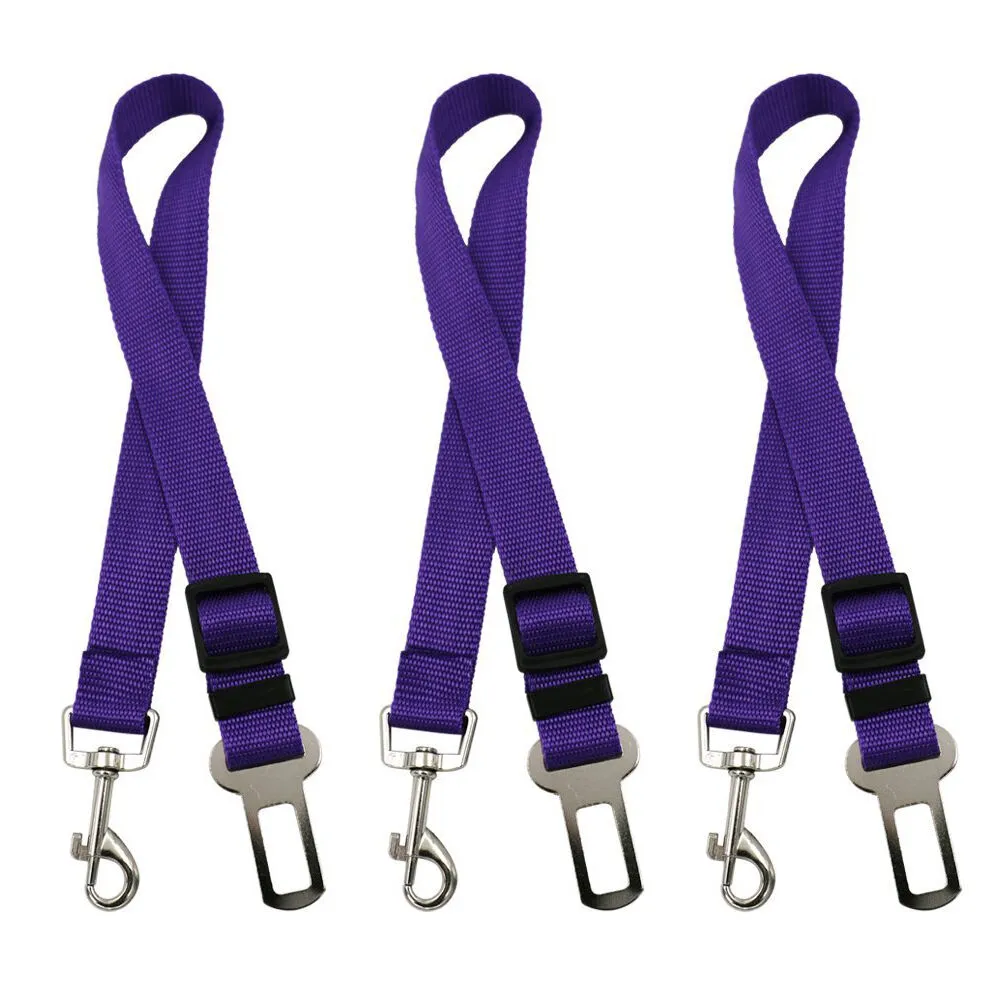3 PCS Adjustable Pet Dog Cat Car Seat Belt Safety Leads Vehicle Seatbelt Harness