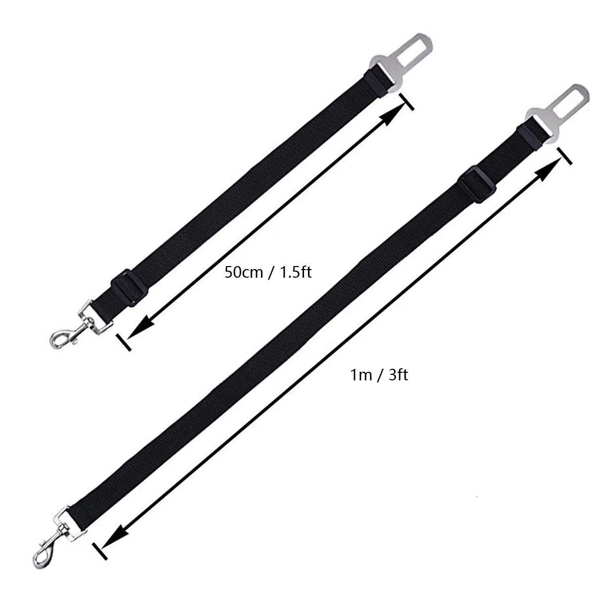 3 PCS Adjustable Pet Dog Cat Car Seat Belt Safety Leads Vehicle Seatbelt Harness