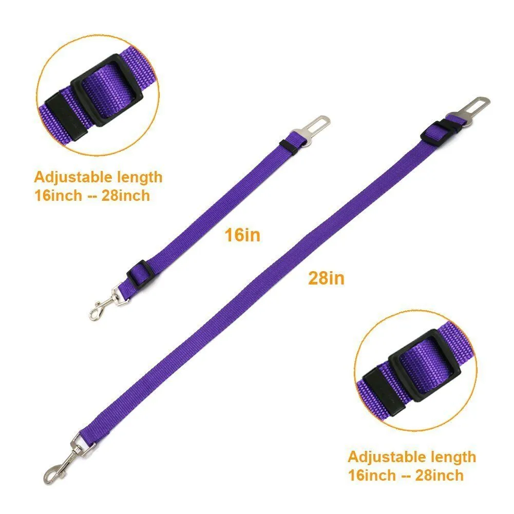 3 PCS Adjustable Pet Dog Cat Car Seat Belt Safety Leads Vehicle Seatbelt Harness