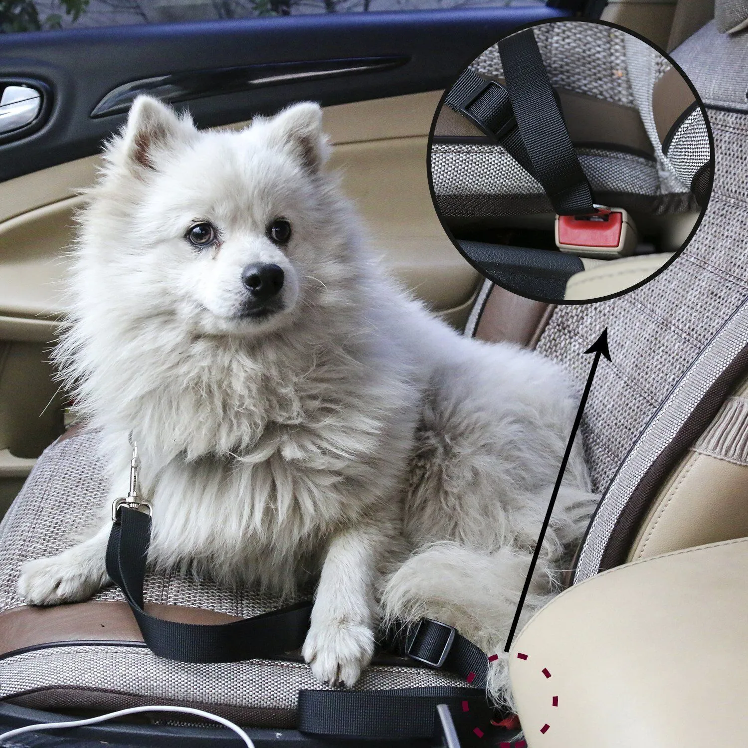 3 PCS Adjustable Pet Dog Cat Car Seat Belt Safety Leads Vehicle Seatbelt Harness
