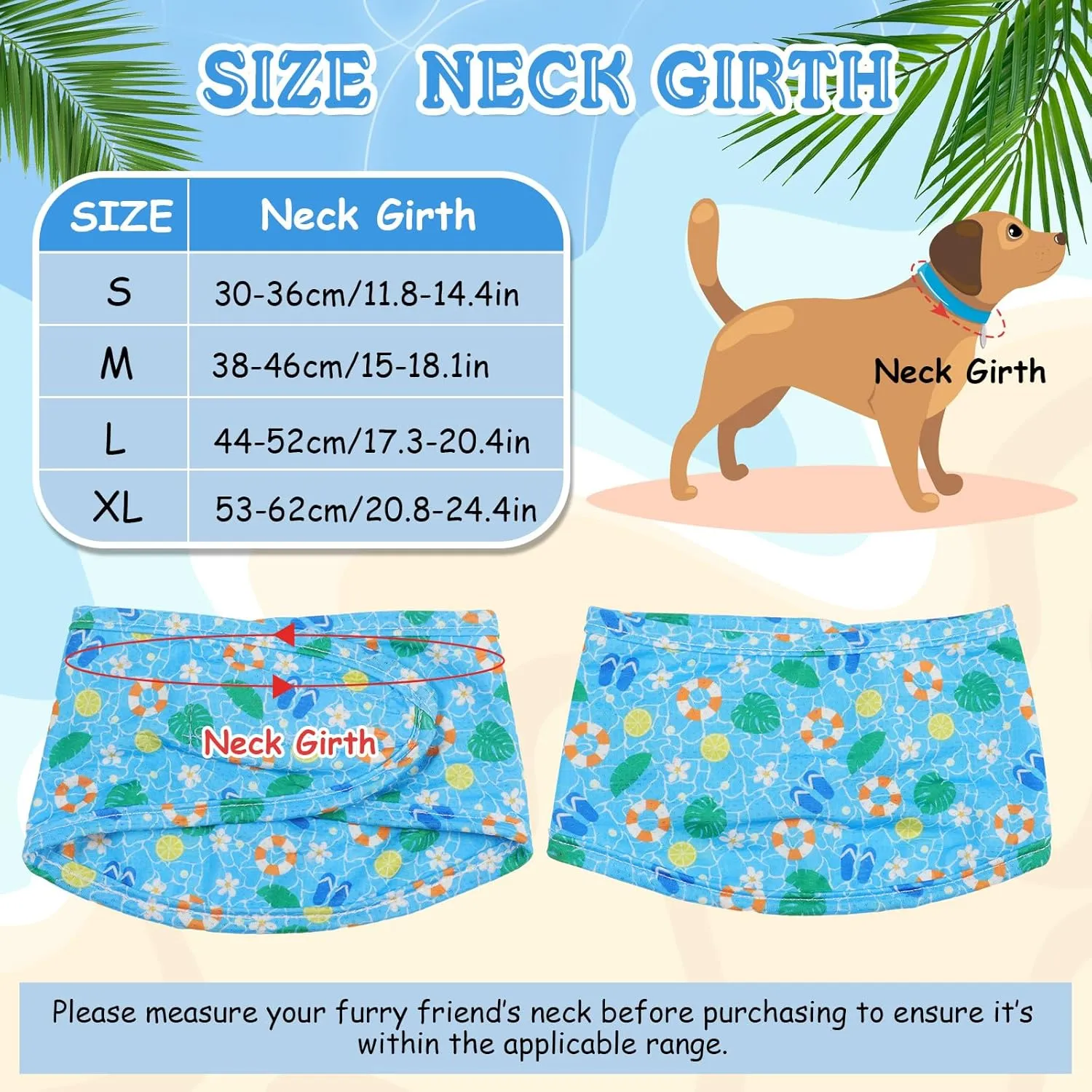 5 Pcs Dog Cooling Bandanas Dog Instant Cooling Neck Wraps Breathable Ice Scarf Pet Heat Relief Collar Basic Collars for Small Medium Large Pet Training Camping Accessories for Summer(M)