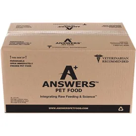 A  Answers Detailed Raw Pork Frozen Dog Food 20lb