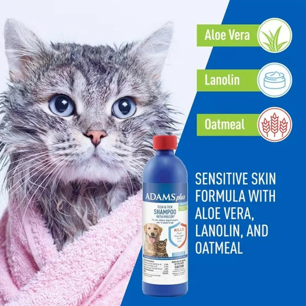 Adams Plus Flea and Tick Shampoo with Precor For Dogs & Cats