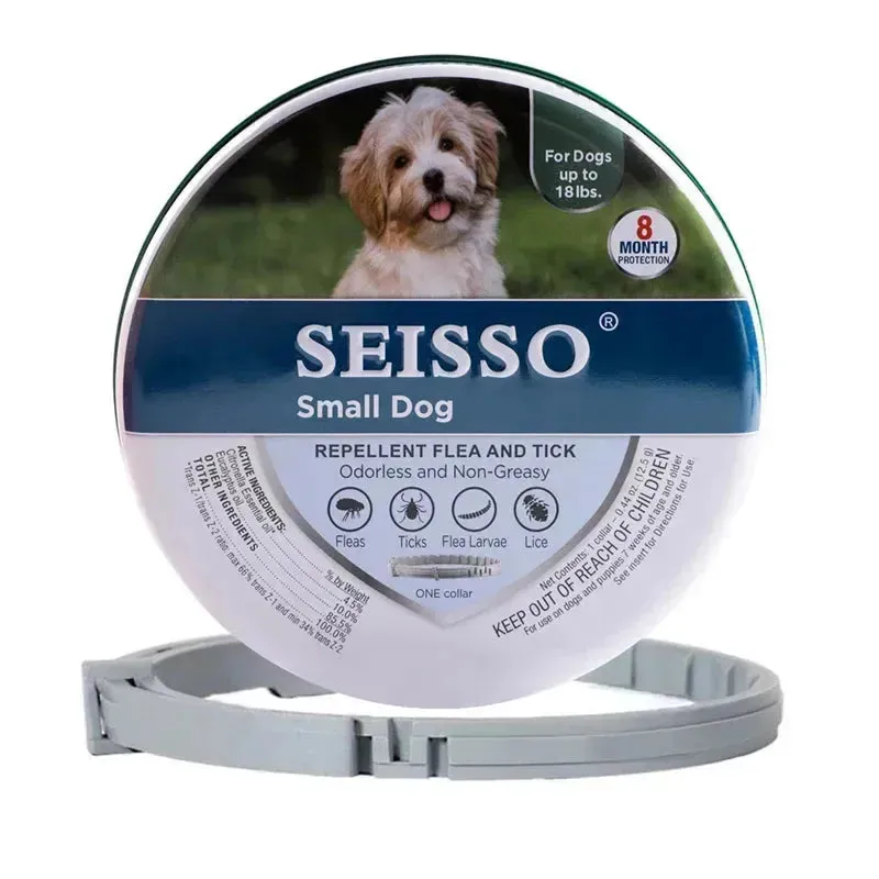 Adjustable Anti-Flea & Tick Collar for Dogs & Cats - 8 Month Protection