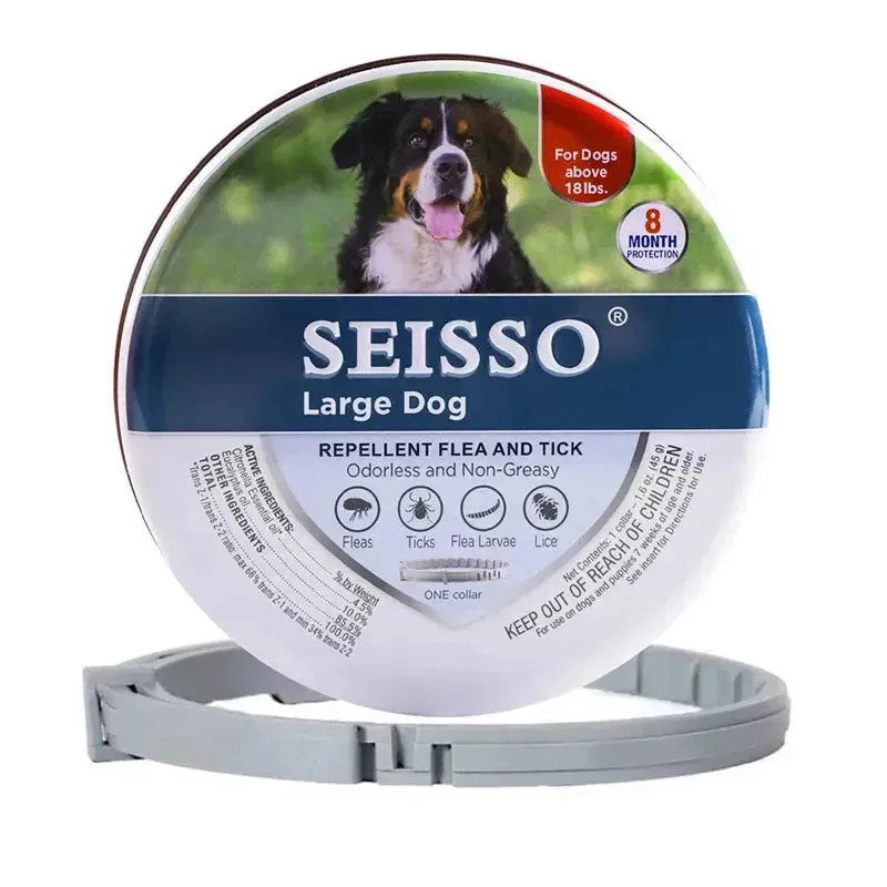 Adjustable Anti-Flea & Tick Collar for Dogs & Cats - 8 Month Protection