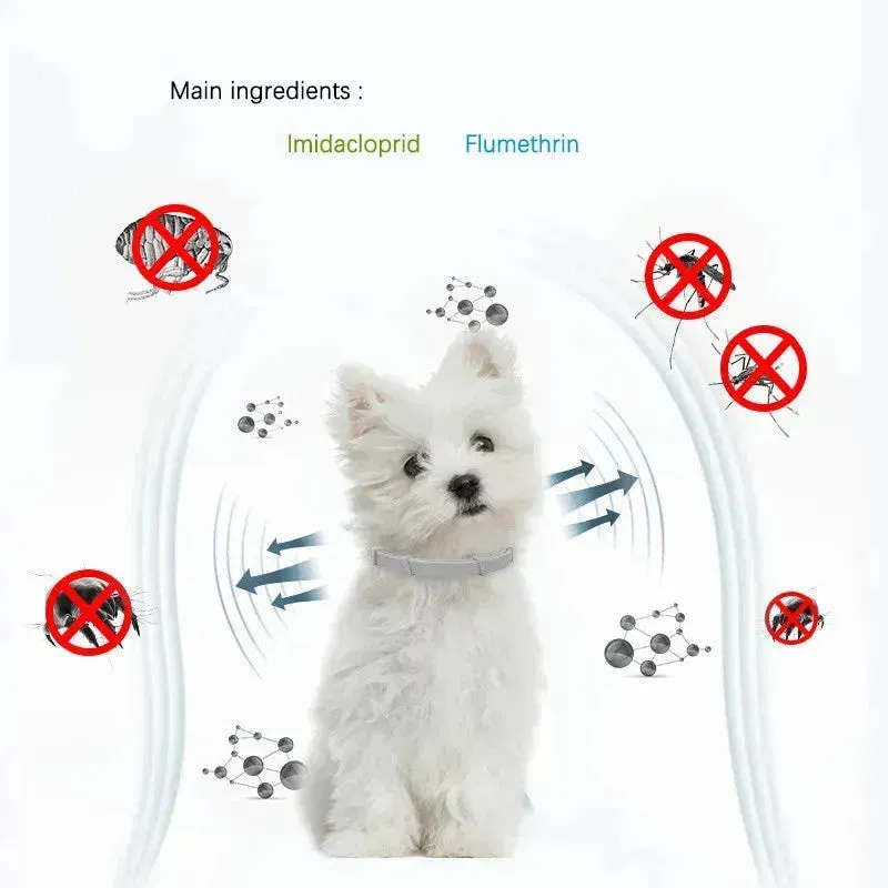 Adjustable Anti-Flea & Tick Collar for Dogs & Cats - 8 Month Protection