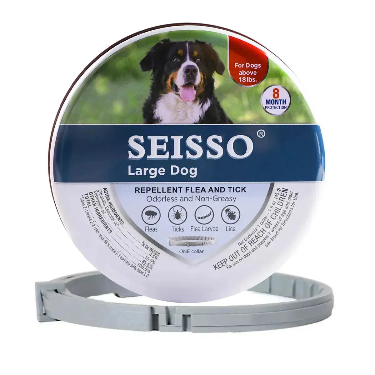 Adjustable Anti-Flea & Tick Collar for Dogs & Cats - 8 Month Protection