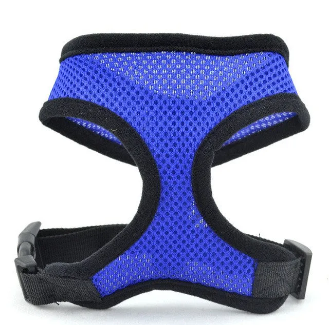Adjustable Soft Breathable Dog Harness Nylon Mesh Vest Harness for Dog Puppy Collar Cat Pet Dogs Chest Strap Leash