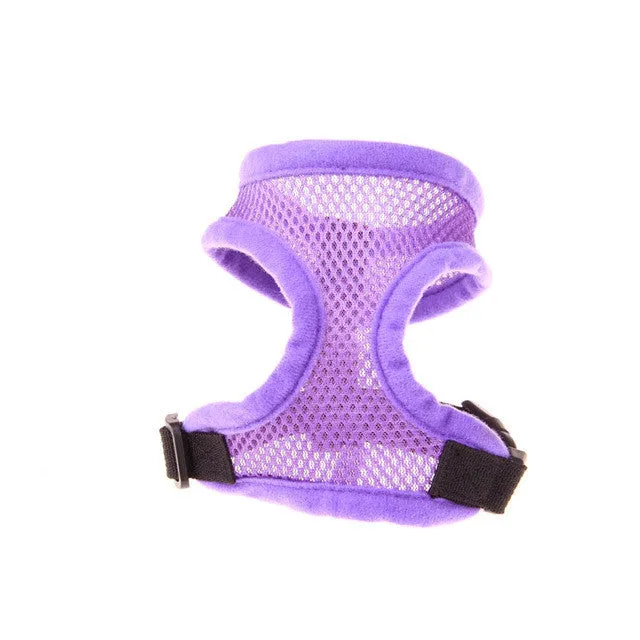 Adjustable Soft Breathable Dog Harness Nylon Mesh Vest Harness for Dog Puppy Collar Cat Pet Dogs Chest Strap Leash