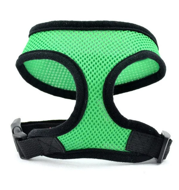 Adjustable Soft Breathable Dog Harness Nylon Mesh Vest Harness for Dog Puppy Collar Cat Pet Dogs Chest Strap Leash