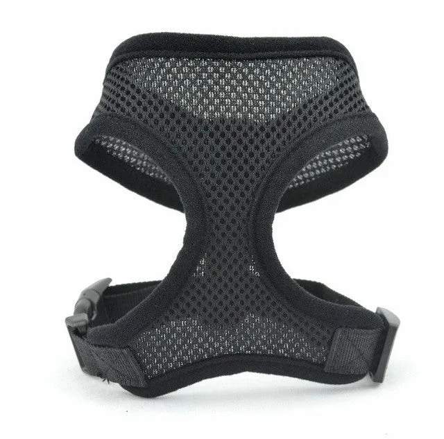 Adjustable Soft Breathable Dog Harness Nylon Mesh Vest Harness for Dog Puppy Collar Cat Pet Dogs Chest Strap Leash