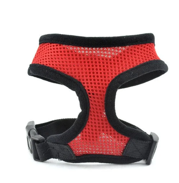 Adjustable Soft Breathable Dog Harness Nylon Mesh Vest Harness for Dog Puppy Collar Cat Pet Dogs Chest Strap Leash