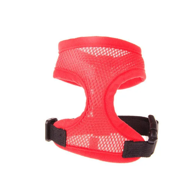 Adjustable Soft Breathable Dog Harness Nylon Mesh Vest Harness for Dog Puppy Collar Cat Pet Dogs Chest Strap Leash