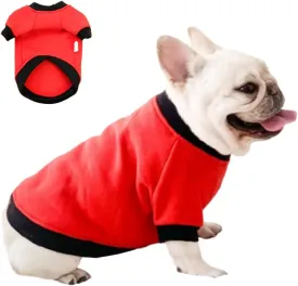 ANIAC Fall Dog Sweater for Medium Dog Girl Boy Fleece Dog Shirt with Long Sleeves Puppy Sweatshirt Red Dog Hoodies Warm Dog Clothes for Medium Dog 2-44 LB(Red, X-Large)