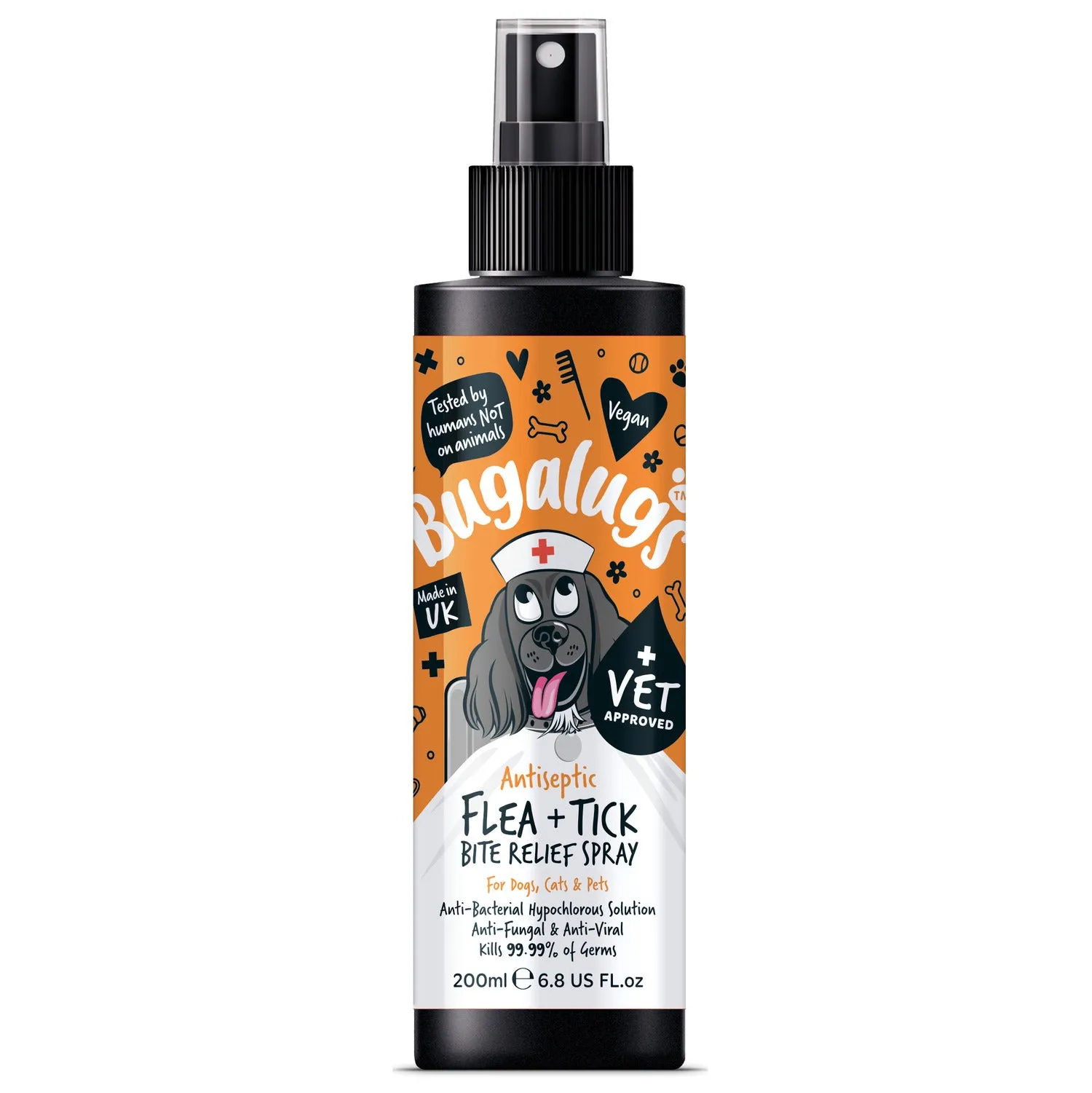 Antiseptic Flea & Tick Bite Relief Spray for Dogs, Cats & Pets