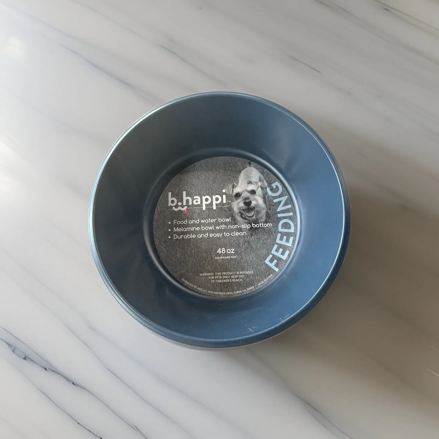 b happy dog food and water bowl 48 oz melamine bowl easy to clean