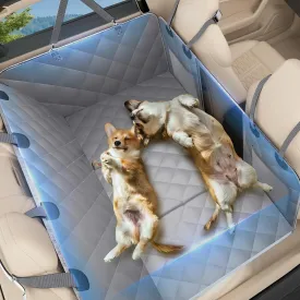 Back Seat Extender for Dogs, Dog Car Seat Cover for Back Seat, 400lbs Capacity Hard Bottom Car Seat Cover for Dogs, Waterproof Dog Hammock for Mid-Size Cars, SUVs, Trucks Grey