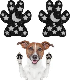 BEAUTYZOO Anti-Slip Dog Paw Pads for Senior Dogs - Traction Grips Dog Paw Stickers for Hot Pavement Hardwood Floors, Durable Pet Paw Protector Shoes Booties Socks Replacement (24pcs, Black S)