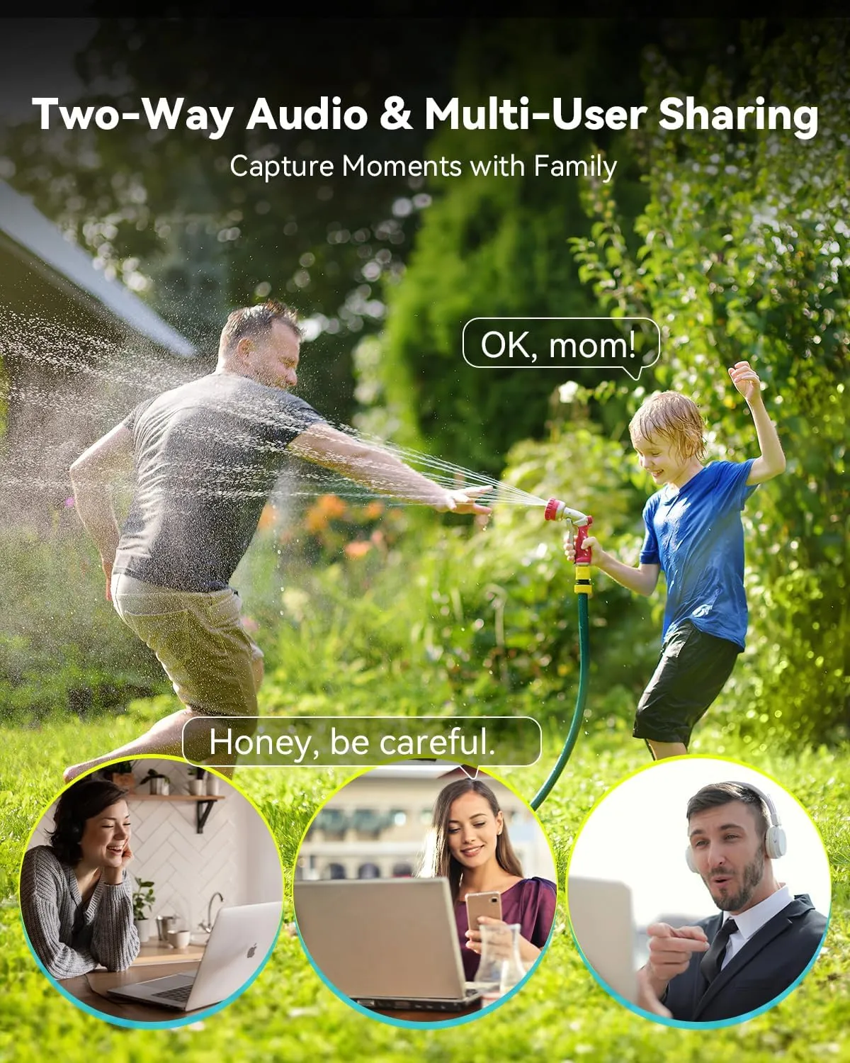 blurams 2K Security Camera Outdoor, 360 PTZ Outside Cameras for Home Security, Color Night Vision, Motion Tracking, Two-Way Audio, IP66, 2.4GHz Camera with 64GB SD Card, Works with Alexa