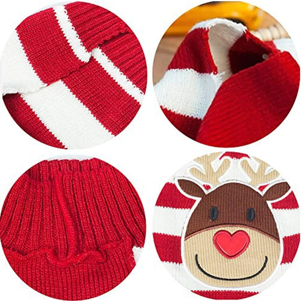 Cat Sweater Christmas Santa Claus Pet Cat Winter Knitwear Warm Clothes