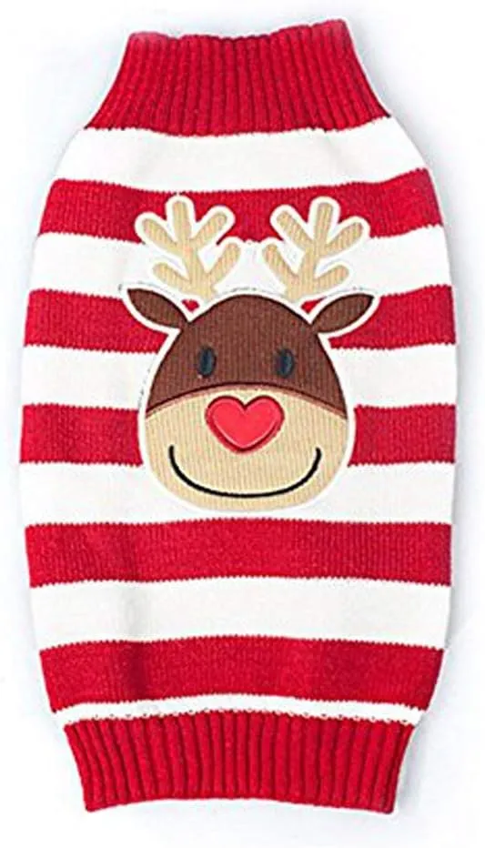 Cat Sweater Christmas Santa Claus Pet Cat Winter Knitwear Warm Clothes