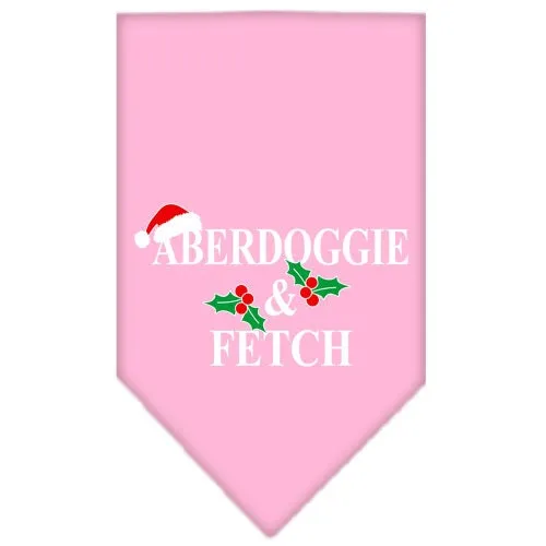 Christmas Pet and Dog Bandana Screen Printed, "Aberdoggie Christmas"