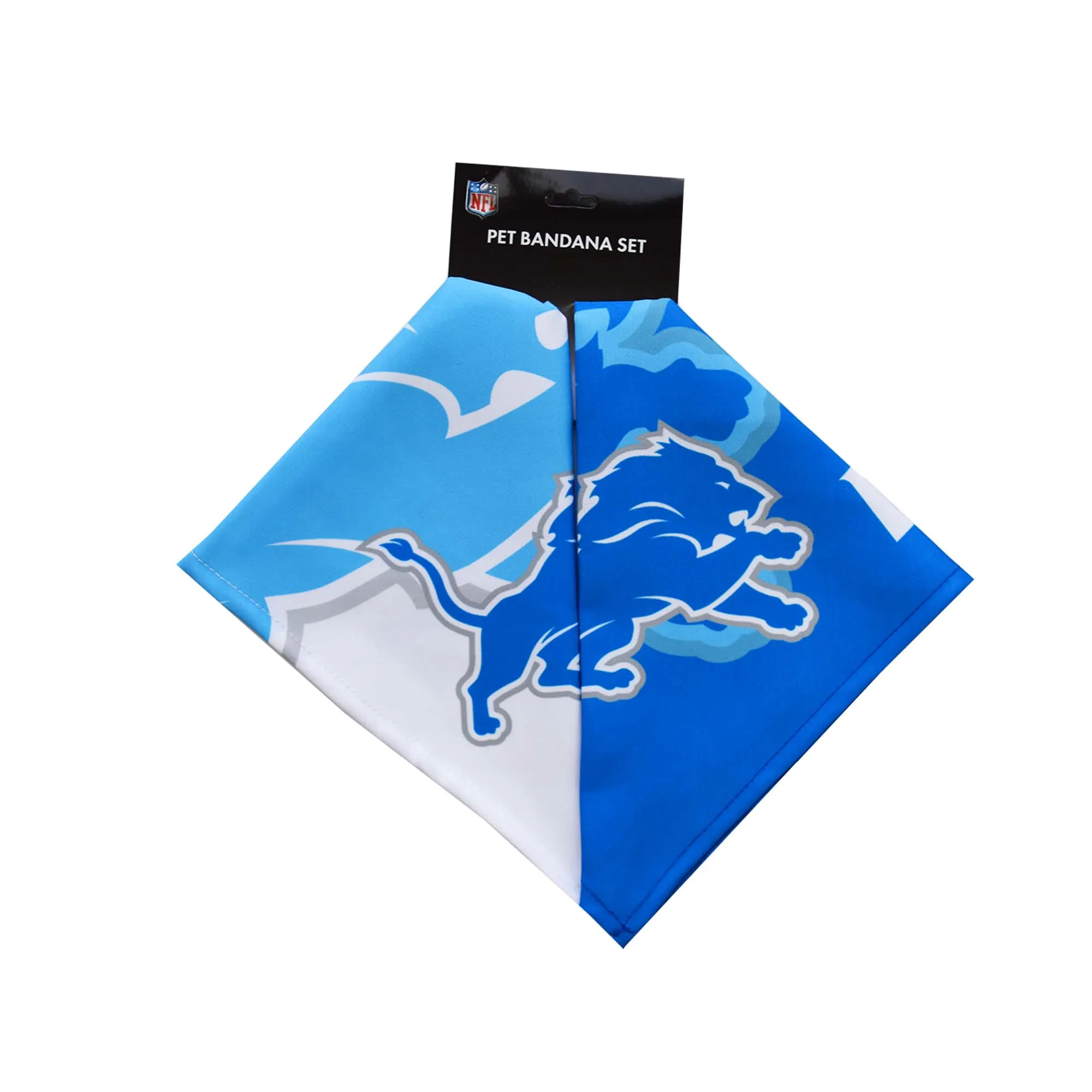 Detroit Lions Home and Away Pet Bandana Set