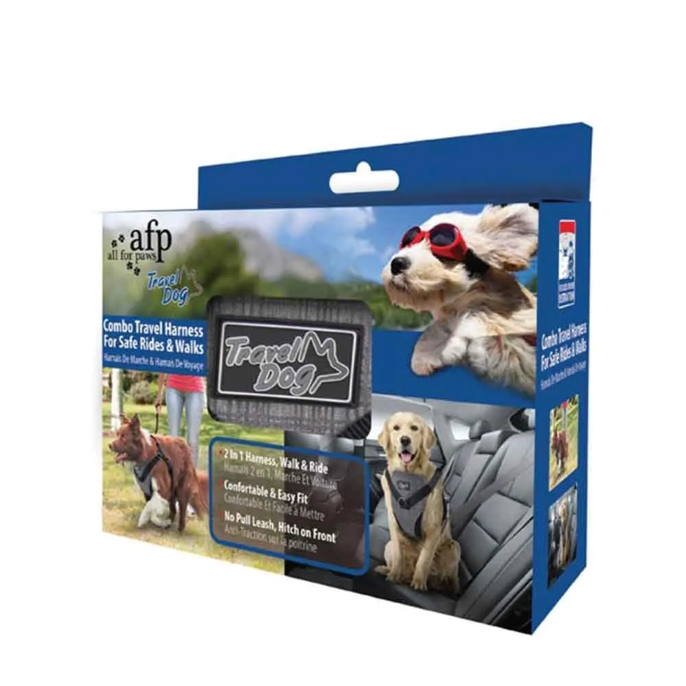 Dog Harness 2 in 1 Combo - Car Travel Rides   Walks - No Pull Leash Seat Belt