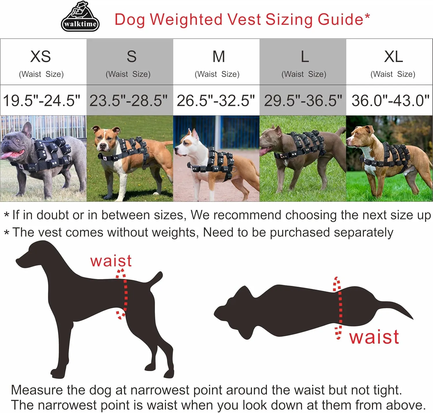 Dog Harness for Small Medium Large Dogs No Pull, Dog Weighted Vest, Tactical Dog Harness for Pit Bulls with Pockets (Adjustable Weight) - Weight Loss, Exercise, Walking, Muscle