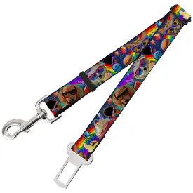 Dog Safety Seatbelt for Cars - Pets & Snacks Rainbow Collage