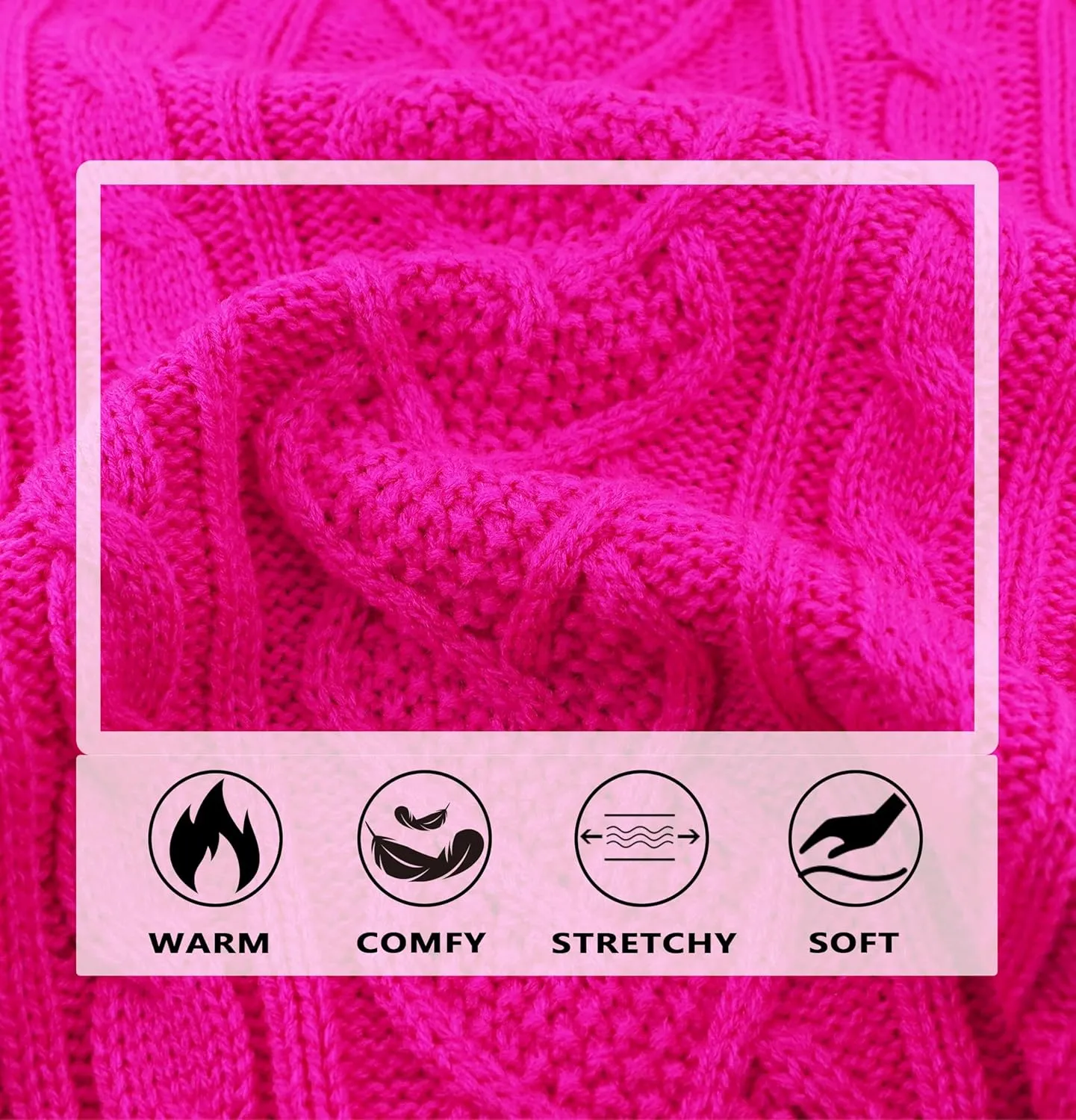 Dog Sweaters for Small Dogs Winter Dog Clothes Girl Knitted Small Dog Sweater Soft Warm Dachshund Sweater Clothes Cute Puppy Clothes Turtleneck Doggy Outfit Pet Dog Sweater for Pug Bulldog (Rose, M)