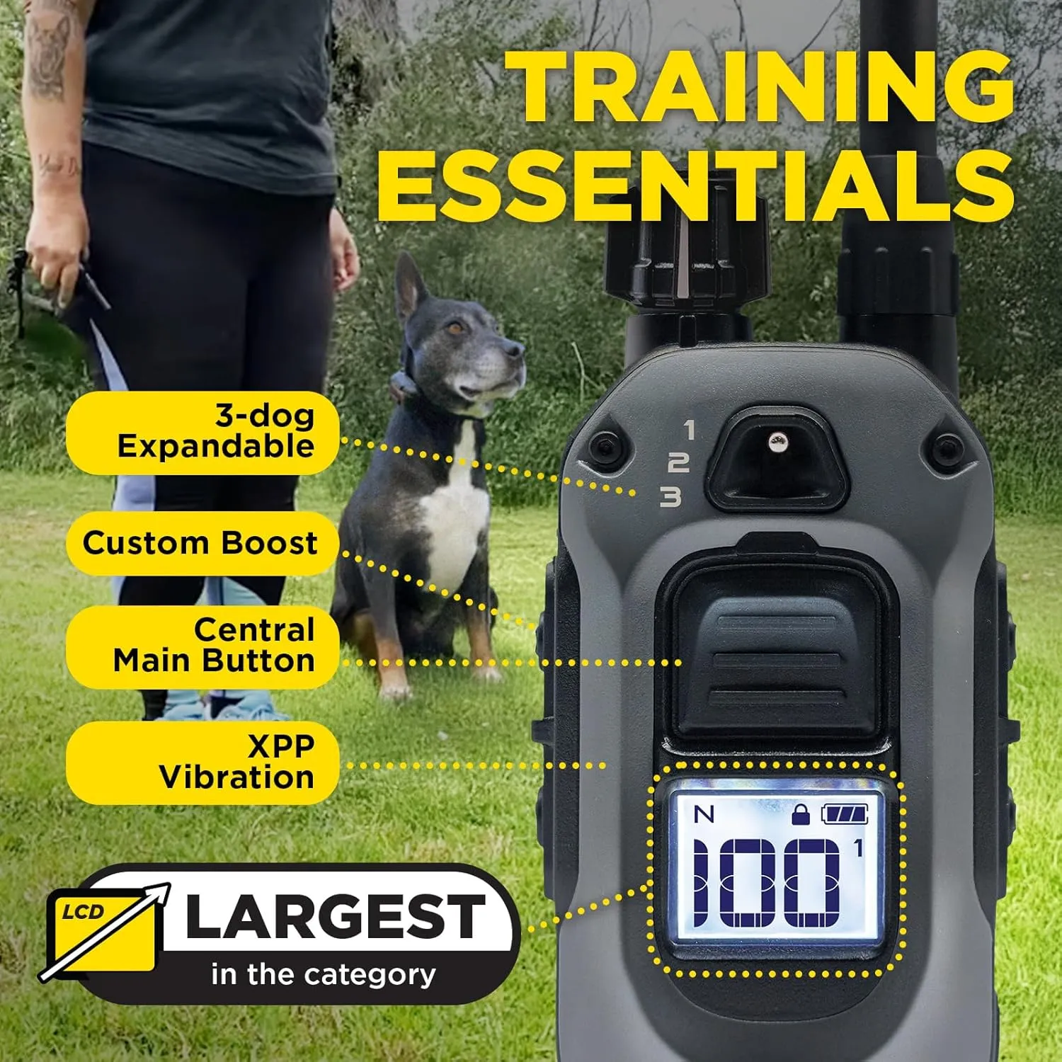 Dogtra 280X E-Collar with Remote [New Edition] 10 lbs , 1/2 Mile Range, LED Light, 100 Levels of Precise Control for Stubborn Dogs, Waterproof, Boost for Quick Recall, Vibration, Safety Lock & Tone