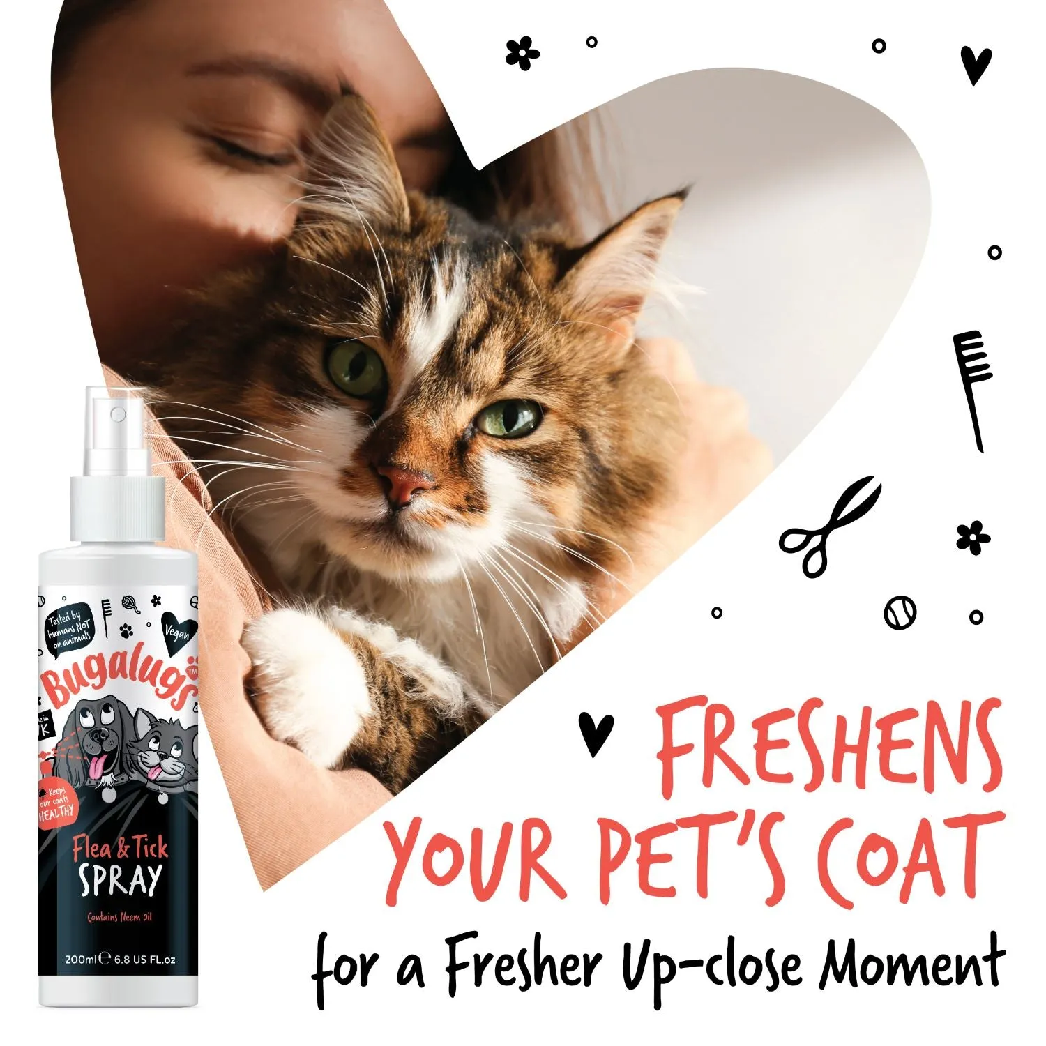 Flea & Tick Spray with Neem Oil for Dogs & Cats
