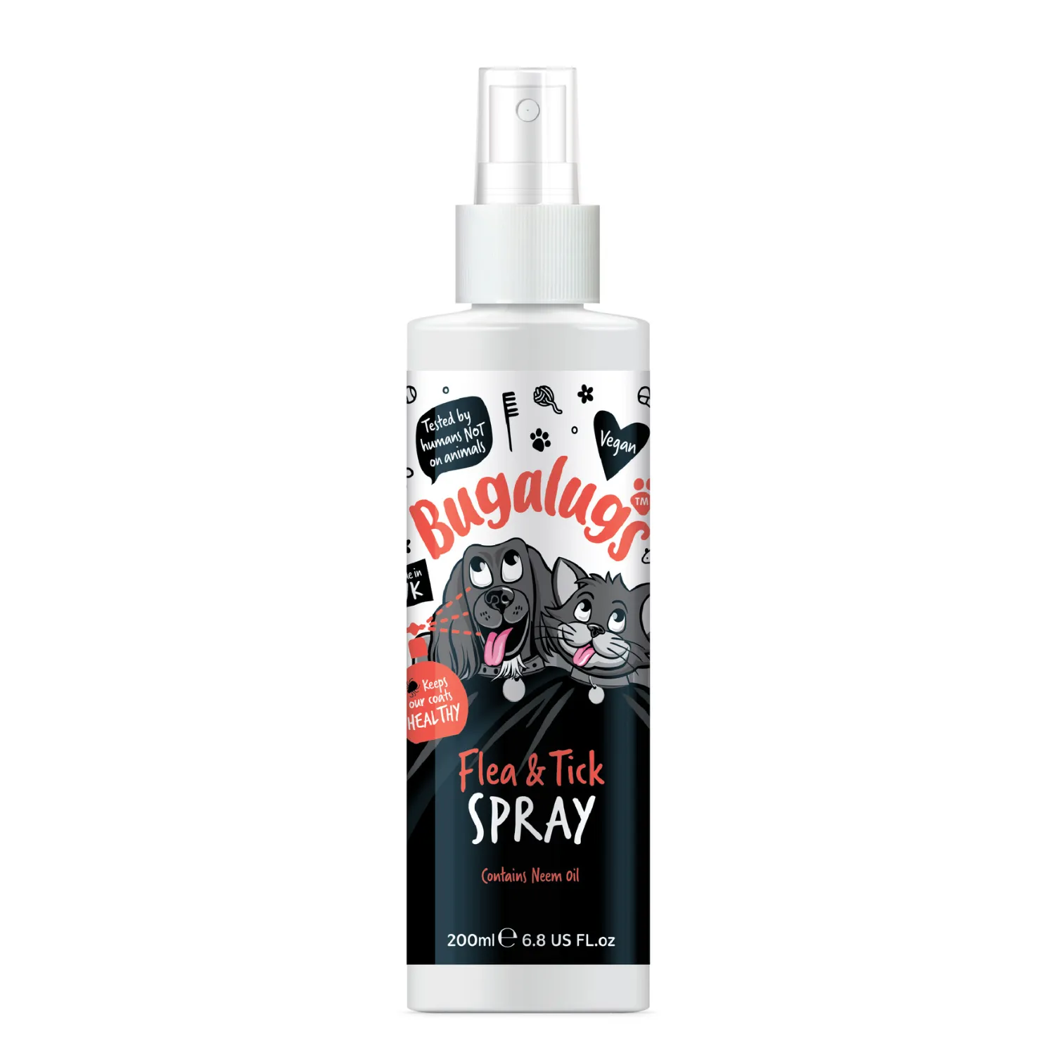 Flea & Tick Spray with Neem Oil for Dogs & Cats