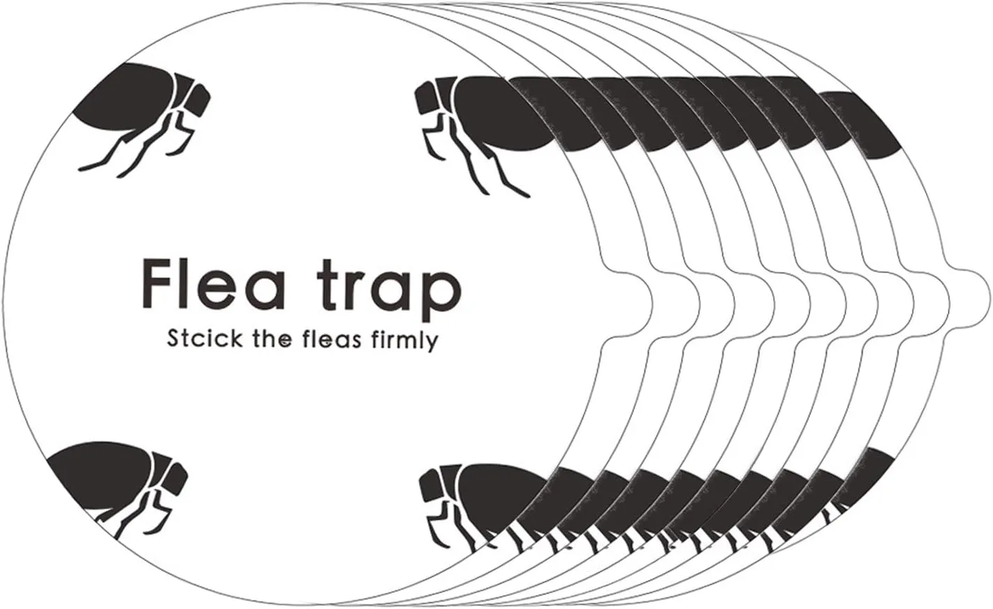 Flea Trap Refills 10 Packs, Flea Trap for Inside Your Home, Replacement Pads for Fleas Light, 7.1 Inch Natural Glue Discs Refill