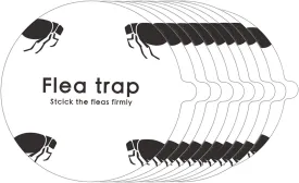 Flea Trap Refills 10 Packs, Flea Trap for Inside Your Home, Replacement Pads for Fleas Light, 7.1 Inch Natural Glue Discs Refill
