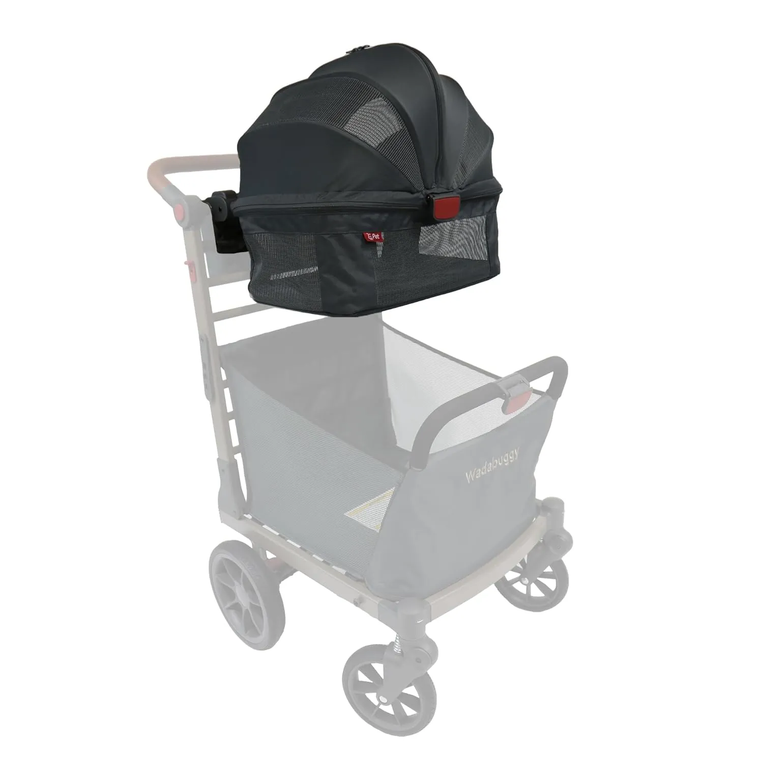 Foldable Pet Caddy - Collapsible, Attachable & Removable Pet Carrier for Beach and Shopping Carts - Travel with Small & Medium Size Pets, Cats & Dogs (Cart Not Included)