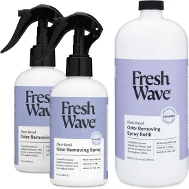 Fresh Wave Lavender Odor Removing Spray Bundle: 2-Pack 8 fl. oz. Spray & 32 fl. oz. Refill