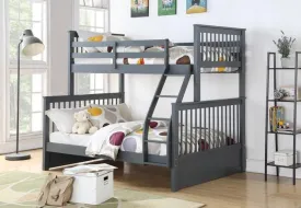 Grey Solid Wood Single/Double Bunk Bed Split-able