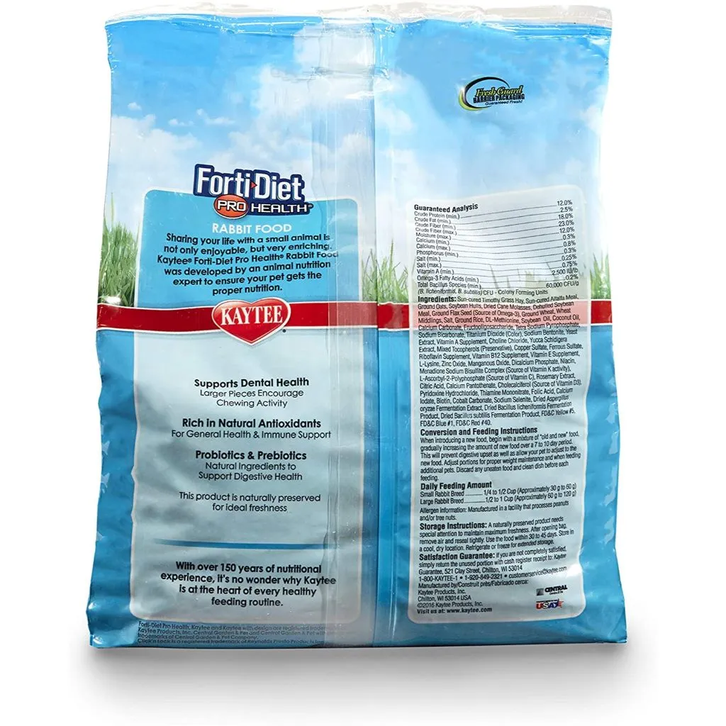 Kaytee Forti-Diet Pro Health Adult Rabbit Food 5lb