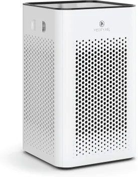 Medify MA-25 Air Purifier with True HEPA H13 Filter | 825 ft Coverage in 1hr for Allergens, Smoke, Wildfires, Odors, Pollen, Pet Dander | Removal to 0.1 Microns | White, 1-Pack