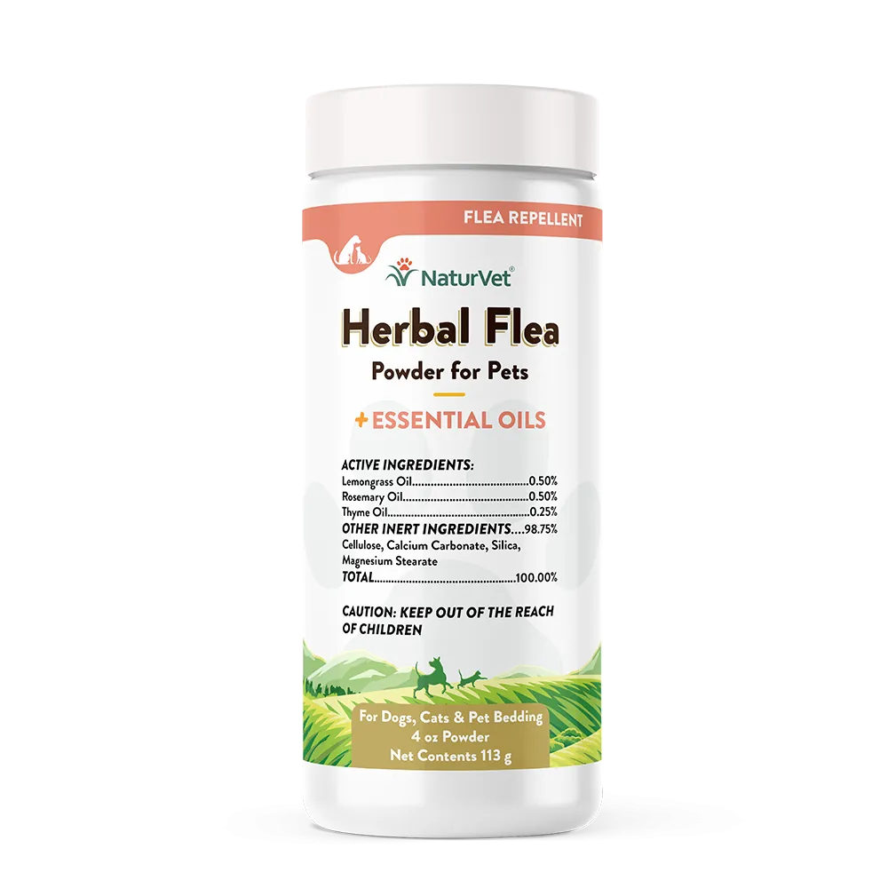 NaturVet Herbal Flea Powder, 4-oz