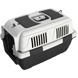 NutraPet Closed Top Carrier Box for Dogs and Cats (Dark Grey)