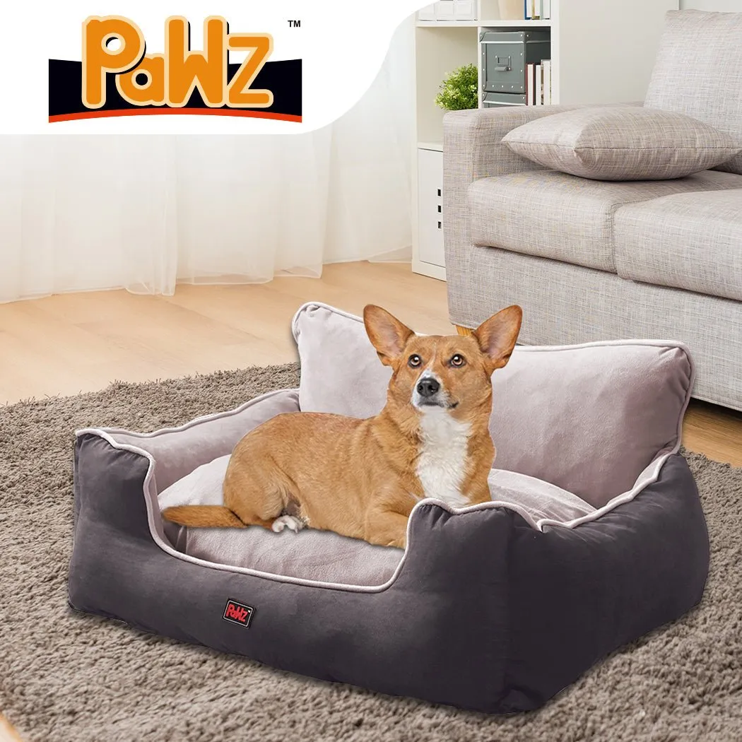Pet Bed Dog Puppy Beds Cushion Pad Pads Soft Plush Cat Pillow Mat Grey L