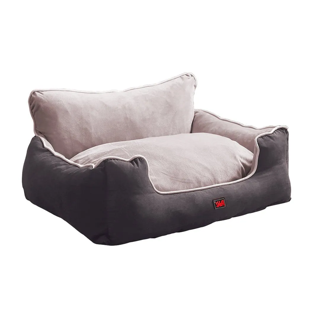 Pet Bed Dog Puppy Beds Cushion Pad Pads Soft Plush Cat Pillow Mat Grey L