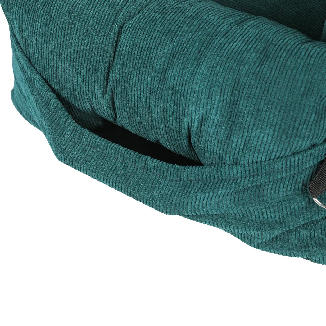 Pet Car Booster Seat Dog Protector Portable Travel Bed Removable Green - Green Large