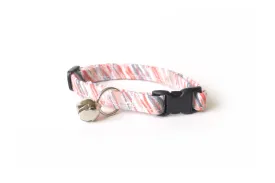 Pink & Gray Paint Lines Cat Collar