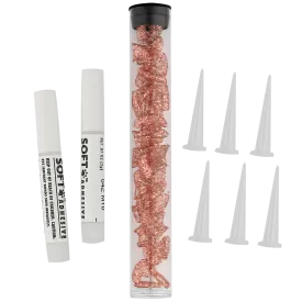 Pink Sparkle Feline Medium Nail Caps by Soft Claws